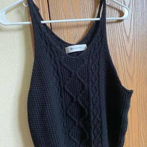 Cute black detailed tank top